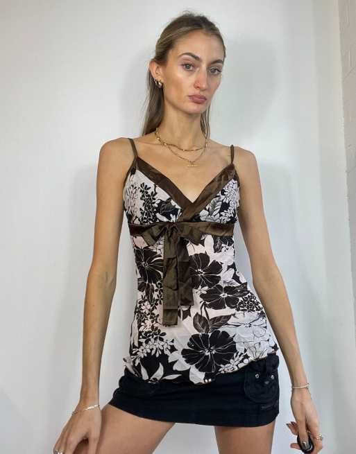 Vintage Y2k Mesh Floral Cami Top, 2 of 4