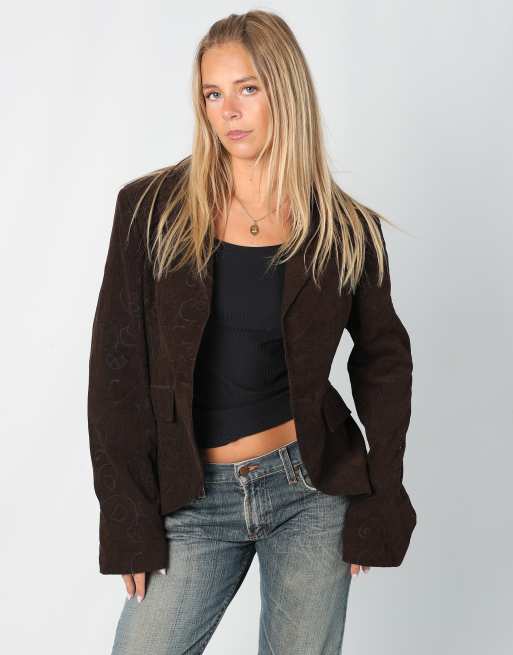 Vintage Yamamay M cord jacket in brown
