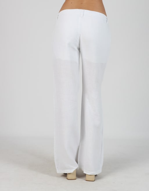 Vintage Yammy M woven trousers in white, 4 of 4