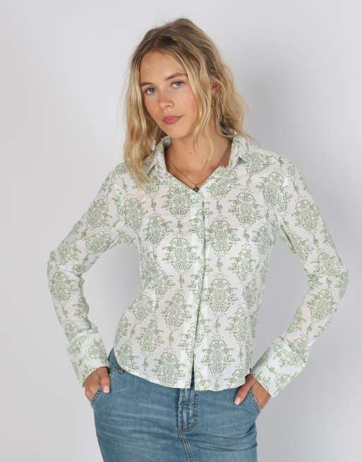 Vintage Yes or No M blouse in ivory