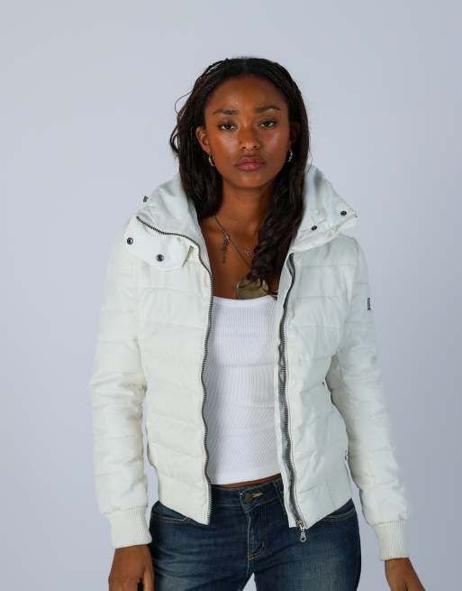 Vintage Yes Zee S puffer jacket in white, 1 of 4