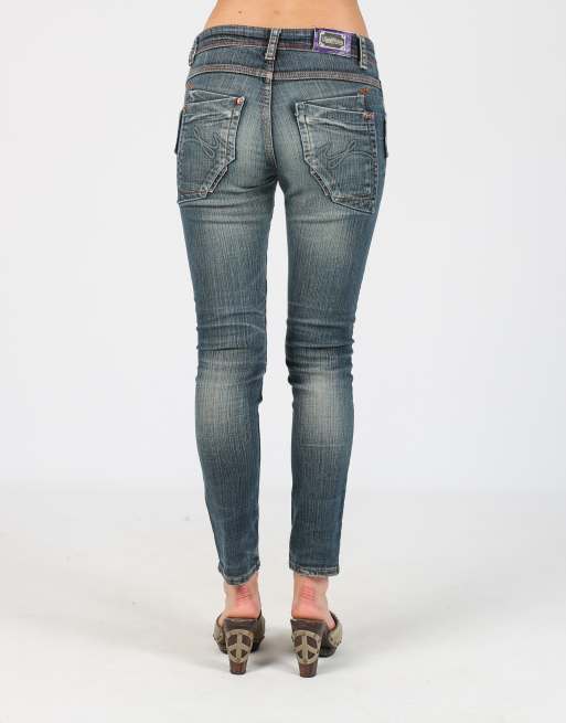 Vintage Yes!Miss S skinny jeans in blue, 4 of 4