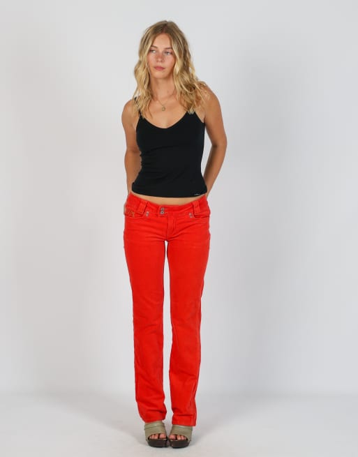 Vintage Yes!Miss S woven trousers in coral, 1 of 4