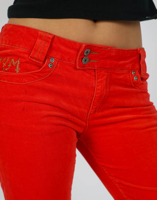 Vintage Yes!Miss S woven trousers in coral, 4 of 4