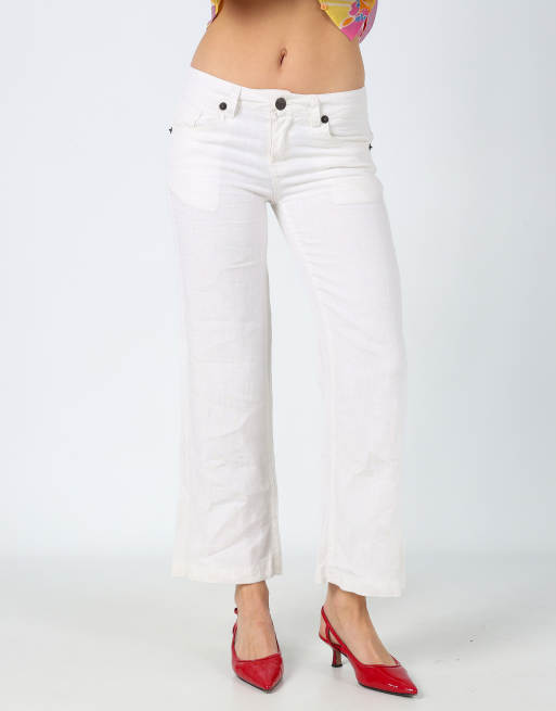 Vintage Yes!Miss S Woven Trousers Ivory, 2 of 4