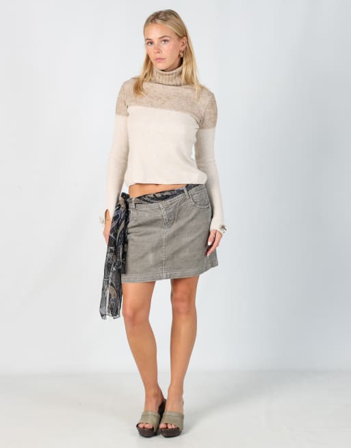 Vintage Yessica L cord skirt in grey