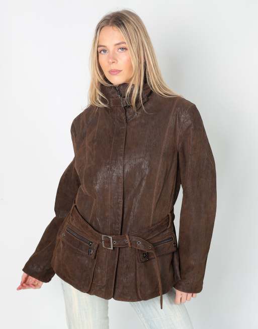 Vintage Yessica L leather jacket in brown