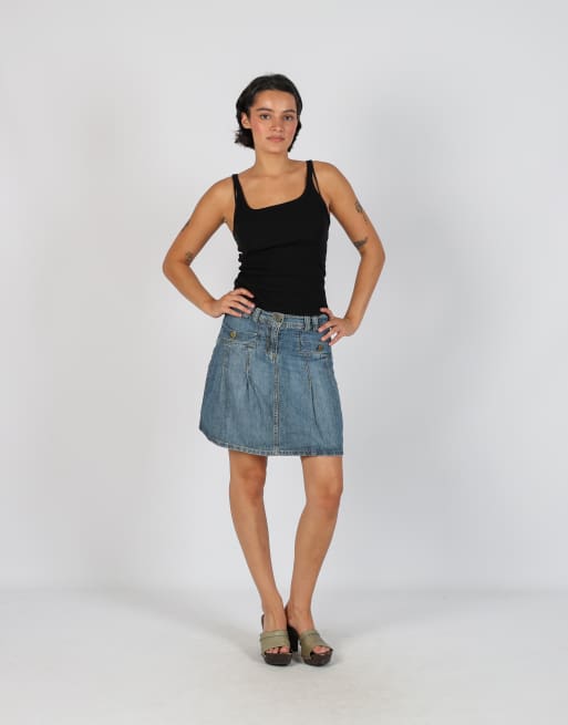 Vintage Yessica S denim mini skirt in blue, 1 of 4