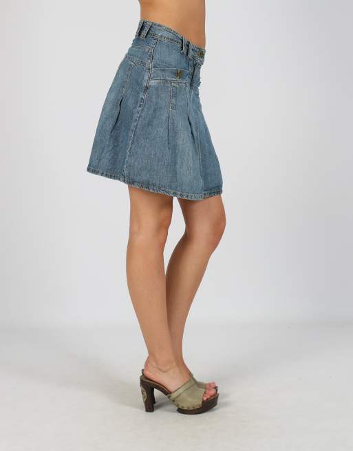 Vintage Yessica S denim mini skirt in blue, 2 of 4