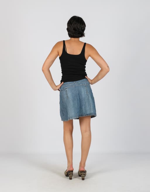 Vintage Yessica S denim mini skirt in blue, 3 of 4