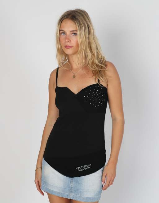 Vintage Yesterday New York S cami in black