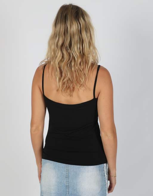 Vintage Yesterday New York S cami in black, 2 of 4