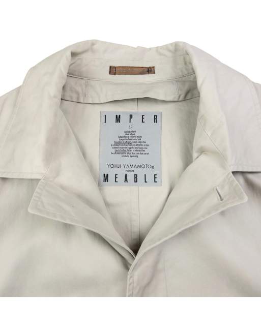Vintage Yohji Yamamoto Homme impermeable trench jacket size l in cream, 4 of 4