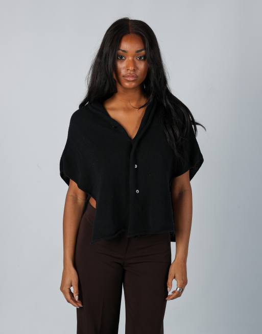 トップス yohji yamamoto Design knit black Vintage Yohji Yamamoto S knitted top in black | ASOS
