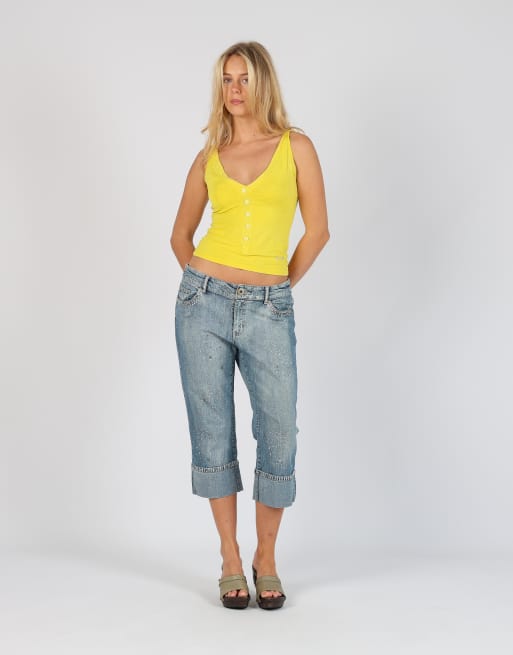 Vintage You M 3/4 jeans in light blue