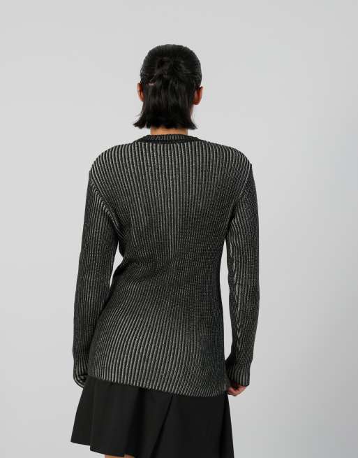 Vintage You S knitted jumper in charcoal grey, 2 of 4