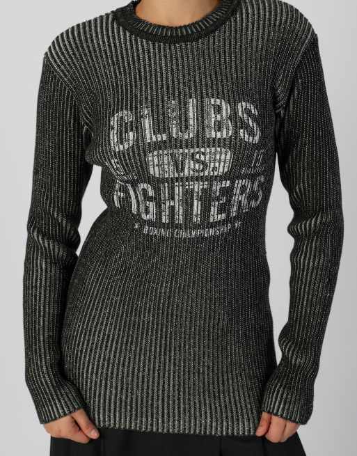 Vintage You S knitted jumper in charcoal grey, 4 of 4