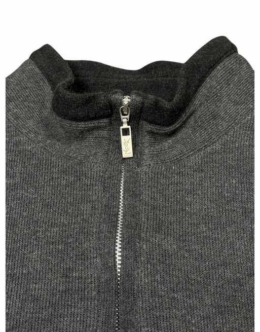 Vintage YSL Yves Saint Lauren Quarter-Zip Knit Jumper, 3 of 4