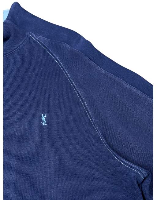 Vintage YSL Yves Saint Laurent Zip up 100% Cotton Cardigan, 5 of 5