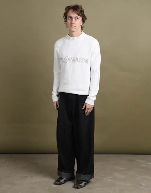 Vintage Yves Saint Laurent Mock Neck Jumper size M in Cream, 2 of 5
