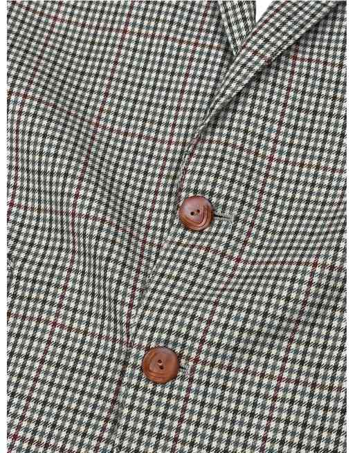 Vintage Yves Saint Laurent Suit Blazer in Pure Wool Houndstooth Pattern, 5 of 6