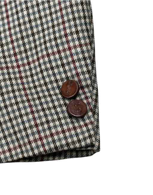 Vintage Yves Saint Laurent Suit Blazer in Pure Wool Houndstooth Pattern, 6 of 6