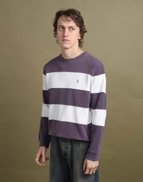 Vintage Yves Saint Laurent Sweatshirt size M in Purple - view 1