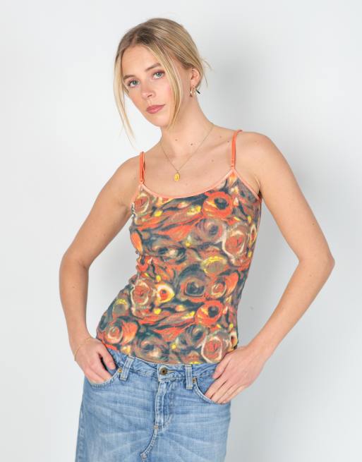 Vintage Zenana M cami in orange