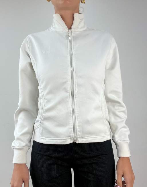 Vintage zip up jumper in white