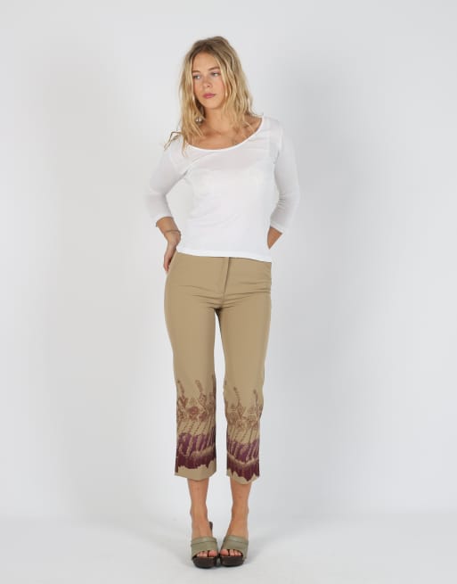 Vintage Zoe XS woven trousers in tan