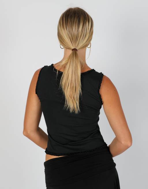 Vintage Zoteno S woven top in black, 2 of 4