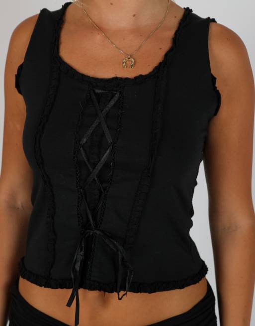 Vintage Zoteno S woven top in black, 4 of 4