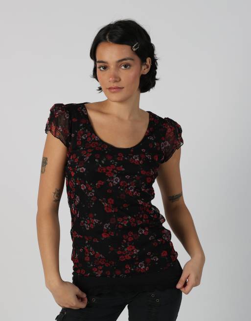 Vintage Zuiki M woven top in black, 1 of 4