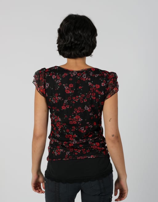 Vintage Zuiki M woven top in black, 2 of 4