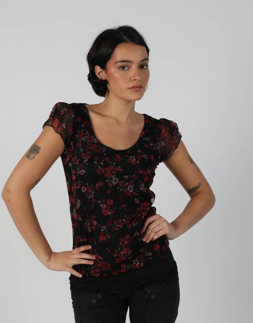 Vintage Zuiki M woven top in black, 3 of 4
