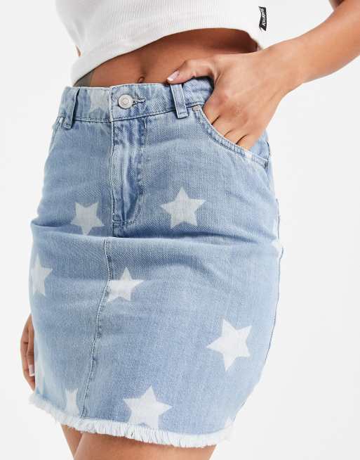 Violet Romance denim skirt with star print co ord ASOS