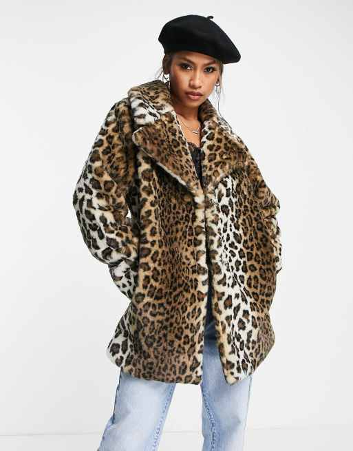 Asos leopard jacket sale