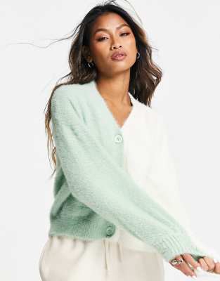 Velvet Solange Textured Cotton Cardigan- Sage