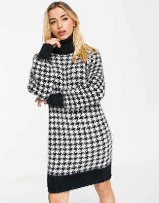 houndstooth jumper dress