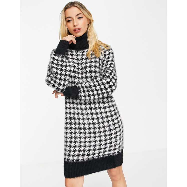 Houndstooth sweater outlet dress