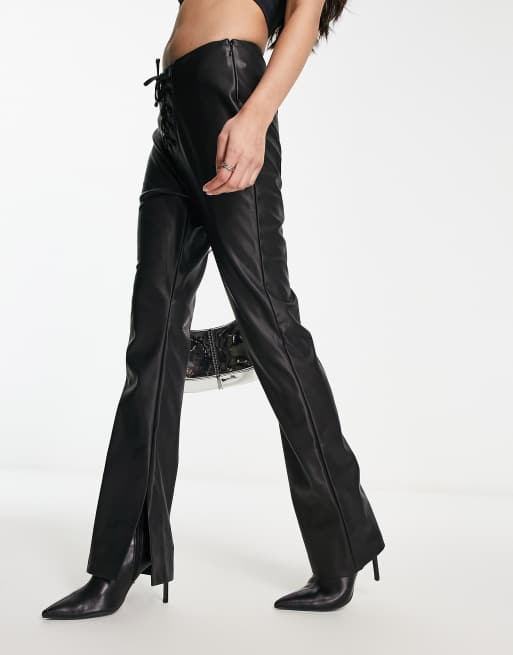 Lace up hot sale front trousers