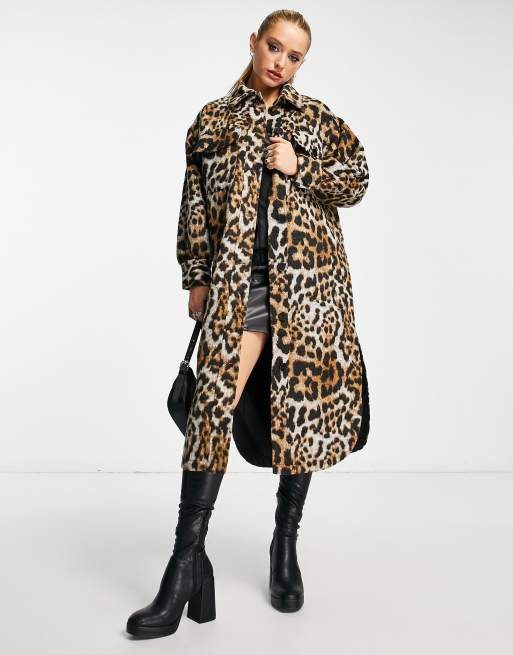 Violet Romance - Longline-jakke med leopardprint, 4 af 4