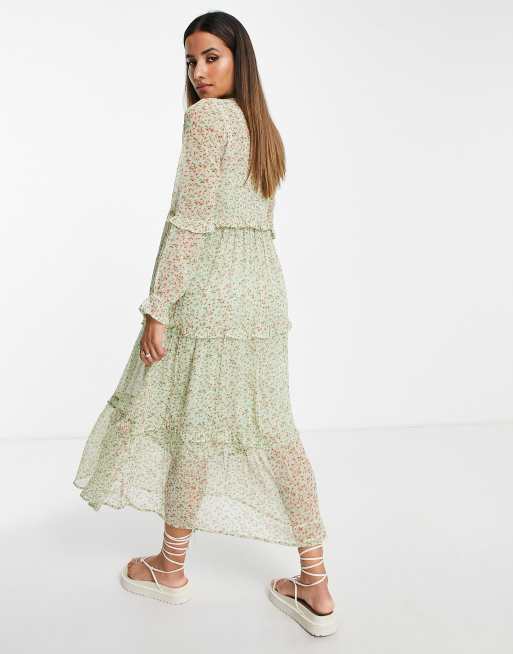 sachin and babi light blue dress Asos Maternity Wedding Floral Chiffon Bandeau Maxi Dress, $45 | Asos