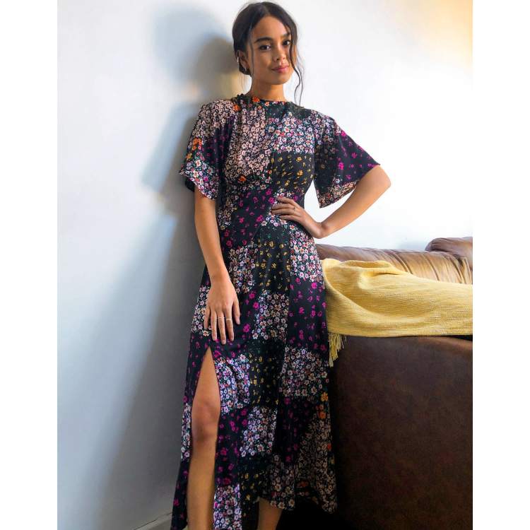 Violet Romance midi tea dress in mixed floral print | ASOS