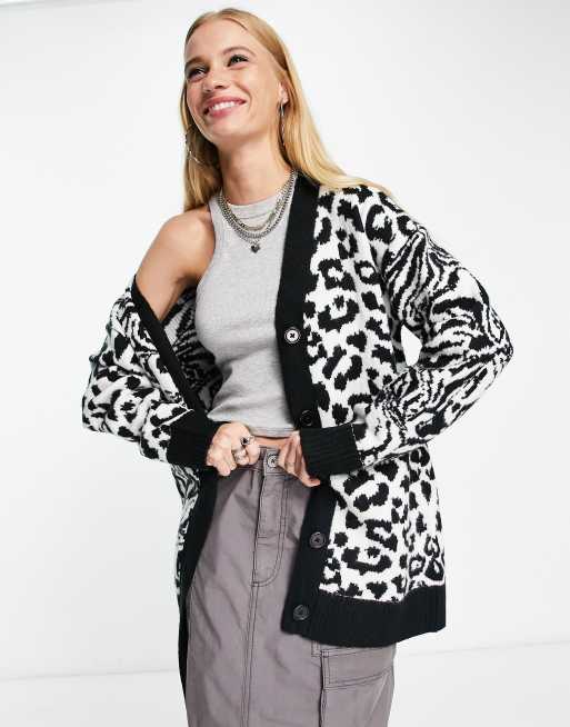 Asos leopard outlet cardigan