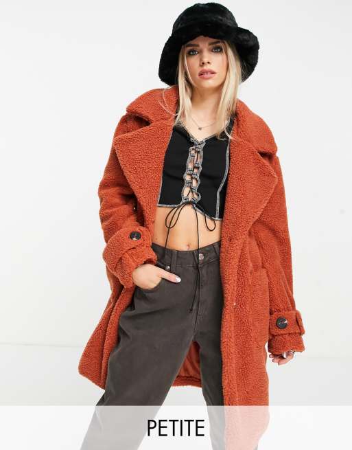 Violet Romance Petite borg coat in copper