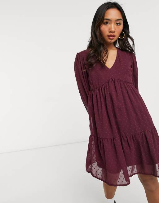 Petite store burgundy dress