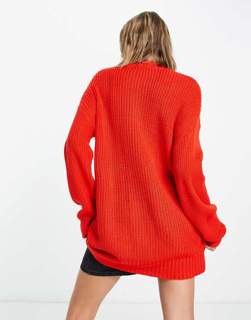 Cardigan femme orange hot sale