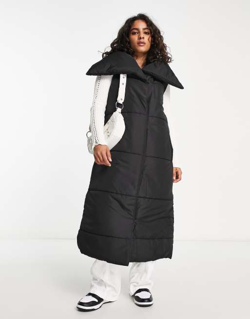 Violet Romance Petite - Oversized sort longline-vest med sjalskrave, 4 af 4