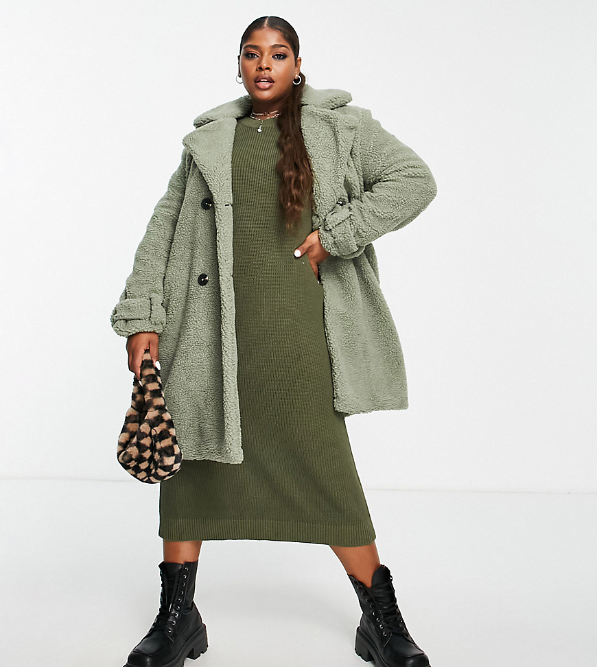 Coat by Violet Romance Feel the benefit Notch lapel Double-breasted design Side pockets Knee length